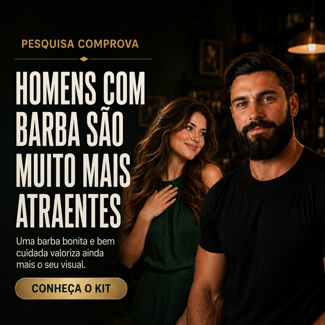 Pesquisa comprova: homens com barba são muito mais atraentes. Uma barba bonita e bem cuidada valoriza ainda mais o seu visual.
